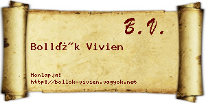 Bollók Vivien névjegykártya